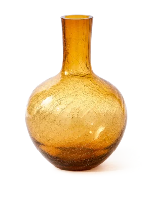 Jarrón Crackled Glass Ball Body Vase L Pols Potten – Vidrio craquelado artesanal